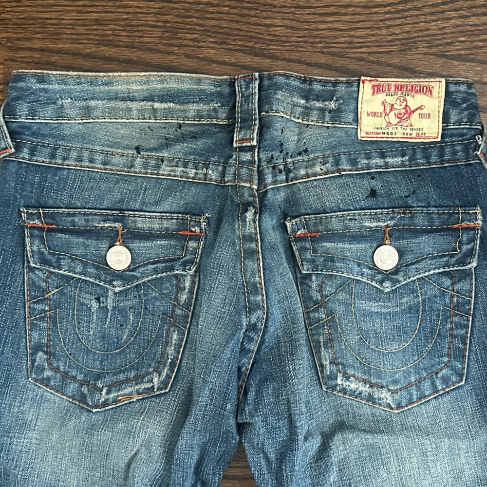 True Religion Women's Distressed Blue Jeans